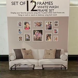 Set of 12 White wash frame set